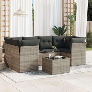 VidaXL Polyrattan Kerti Ülőgarnitúra - 7 részes