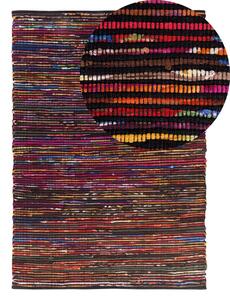 Sötét színes pamutszőnyeg 140 x 200 cm BARTIN
