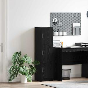 VidaXL Magasfiú Fekete tölgy 31.5 x 32 x 122.5 cm