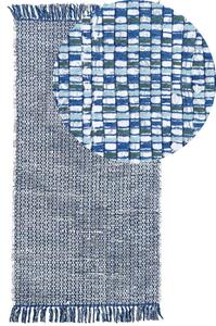 Sötétkék pamutszőnyeg 80 x 150 cm BESNI