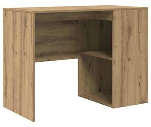 VidaXL Asztal polcokkal Artisan tölgy 102 x 50 x 75 cm Faanyag