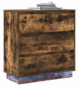 VidaXL Éjjeliszekrény fiókkal Füstölt tölgy 71 x 34.5 x 75 cm Faanyag
