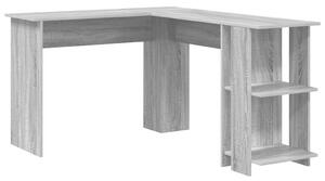 VidaXL Sarokíróasztal Szürke Sonoma 140 x 113,5 x 75 cm Faanyag