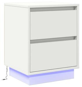 VidaXL Éjjeliszekrény fiókkal 2 pcs Fehér 39 x 34,5 x 50 cm Faanyag