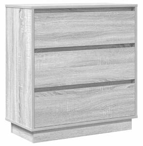 VidaXL Éjjeliszekrény fiókkal Szürke 71 x 34.5 x 75 cm Faanyag