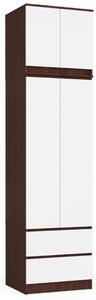AKORD STAR Hálószobai Rátétszekrény Laminált Wenge-Fehér 60cm