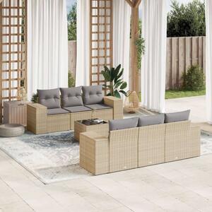 VidaXL Polyrattan Kerti Ülőgarnitúra - 7 részes - Bézs