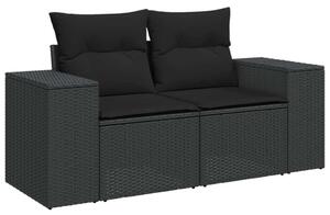 VidaXL Polyrattan Kerti Ülőgarnitúra - 9 részes - Fekete
