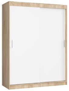 AKORD Mono CLP Tolóajtós Szekrény Sonoma Tölgy-Fehér 150cm