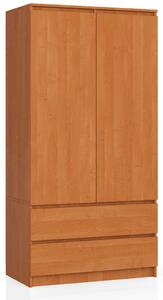 AKORD CLP Kétajtós Ruhásszekrény Éger Laminált 90cm
