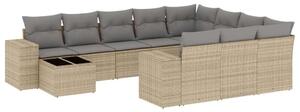 VidaXL Polyrattan Kerti Ülőgarnitúra - Bézs - 11 részes