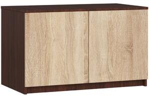 AKORD CLP Szekrény Rátét Wenge-Sonoma Tölgy 90 cm Laminált