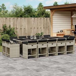 VidaXL Polyrattan Kerti Étkezőgarnitúra - 15 részes