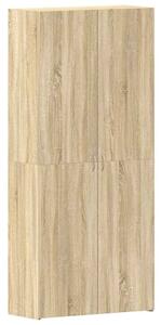 VidaXL Cipőszekrény polcokkal ajtóval Barna 80 x 35.5 x 180 cm Faanyag