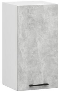 AKORD Oliwia Fali Konyhaszekrény Laminált Fehér-Beton Matt 40cm