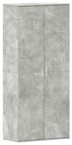 VidaXL Cipőszekrény ajtóval Szürke 80 x 39 x 180 cm Faanyag