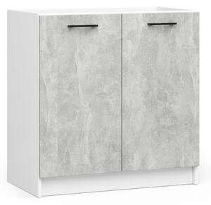 AKORD Oliwia Mosogatószekrény Laminált Fehér-Beton Matt