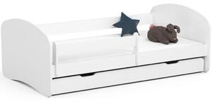 AKORD Smile Gyerekágy 180x90 Fehér Laminált Védőkorláttal