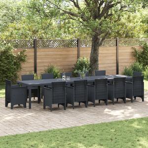 VidaXL Kerti Asztal Antracit 400x100x73 cm Poly Rattan