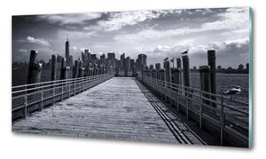 Hátfal panel konyhai New york panoráma