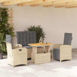 VidaXL Polyrattan Kerti Étkezőgarnitúra - 4 Fős