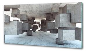 Konyhapanel Kocka betonban