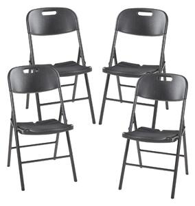 Összecsukható szék Ljusnarsberg 4 db fekete