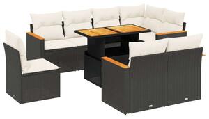 VidaXL Polyrattan Kerti Ülőgarnitúra - 9 részes