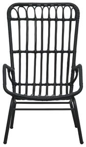 VidaXL fekete polyrattan kerti szék