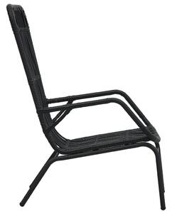 VidaXL fekete polyrattan kerti szék