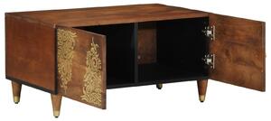 VidaXL Dohányzóasztal Méz barna 80 x 50 x 40 cm Tömör Mangófát