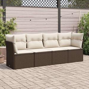 VidaXL Polyrattan Kerti Ülőgarnitúra - 4 részes - Barna