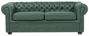 Kanapé 3 személyes CHESTERFIELD Műbőr Zöld
