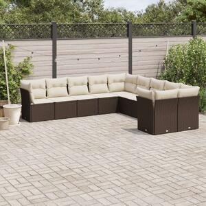 VidaXL Polyrattan Kerti Ülőgarnitúra - Barna - 10 részes
