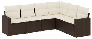 VidaXL Polyrattan Kerti Ülőgarnitúra - 6 részes - Barna