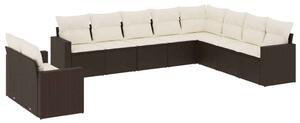 VidaXL Polyrattan Kerti Ülőgarnitúra - Barna - 10 részes