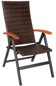 Tectake 404571 canberra rattan kerti szék - barna