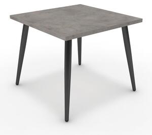 Dohányzóasztal - Manu fekete lábbal - Vil.szürke Chicago beton 50x50