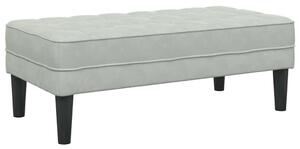 VidaXL Pad Világosszürke 113 x 57 x 39 cm Bársony
