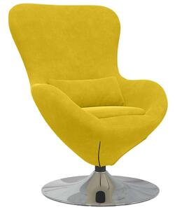 VidaXL Tojásfotel Sárga 63 x 73 x 90 cm Bársony