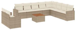 VidaXL Polyrattan Kerti Ülőgarnitúra - 11 részes - Bézs
