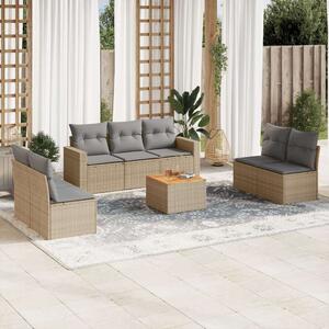 VidaXL Polyrattan Kerti Ülőgarnitúra - 8 részes