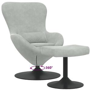 VidaXL Tojásfotel 2 pcs Világosszürke 63 x 73 x 90 cm Bársony