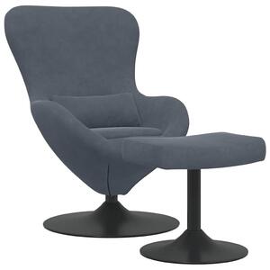 VidaXL Tojásfotel 2 pcs Sötétszürke 63 x 73 x 90 cm Bársony