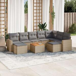 VidaXL Polyrattan Kerti Ülőgarnitúra - 10 részes - Bézs