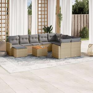 VidaXL Polyrattan Kerti Ülőgarnitúra - 11 részes