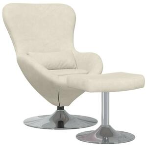 VidaXL Tojásfotel 2 pcs Krém 63 x 73 x 90 cm Bársony