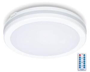 Kobi LED Fürdőszobai mennyezeti lámpa érzékelővel LED/24W/230V átm. 30 cm fehér + távirányító KB0349