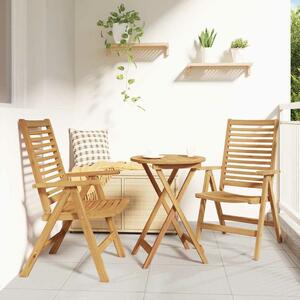 VidaXL Szék 2 pcs Barna 64.5 x 52 x 108 cm Tömör Teakfa