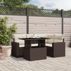 VidaXL 5 részes Polyrattan Kerti Ülőgarnitúra - Barna